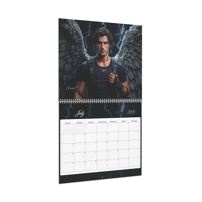 2026-2027 Romantasy Book Boyfriend Calendar | Fae Warrior Fantasy Art, BookTok Gift image 11