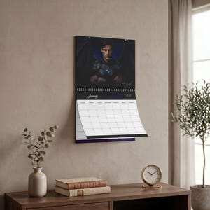 2026-2027 Romantasy Book Boyfriend Calendar | Fae Warrior Fantasy Art, BookTok Gift image 18