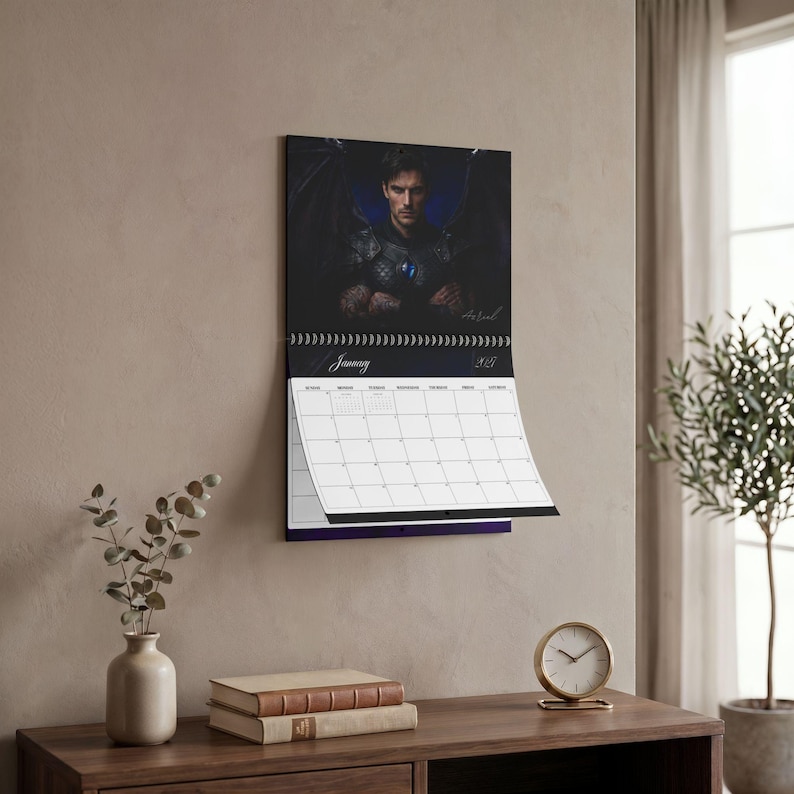 2026-2027 Romantasy Book Boyfriend Calendar | Fae Warrior Fantasy Art, BookTok Gift image 18