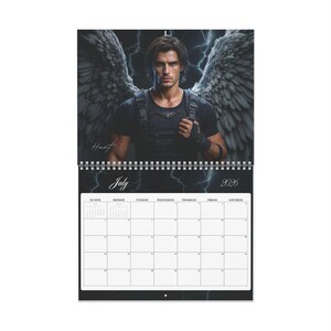 2026-2027 Romantasy Book Boyfriend Calendar | Fae Warrior Fantasy Art, BookTok Gift image 5