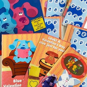 Vintage Blue Clues Valentine & Sticker Pack - Etsy