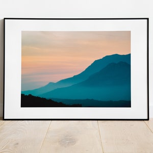 Mountains Print, Mountains Layer Print, Minimalist Wall Art Print, Large Poster Print, Minimalism Digital Art, Instant Download