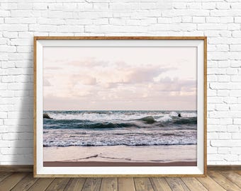 Stampa fotografica della spiaggia del lago Michigan: fotografia da parete della spiaggia (download digitale)