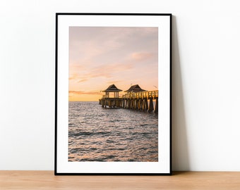Naples Pier Sunset Print: Florida Seascape Photography (Digital Download)