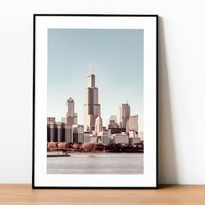 Willis Tower Print | Chicago City Print | Downtown Chicago Print | Digital Print | Wall Print | Digital Download | Chicago Skyline