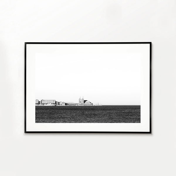 Navy Pier Print | Lake Michigan Navy Pier | Chicago Navy Pier | Wall Print | Fine Art Print | Minimalistic Print | Digital Print | Chicago