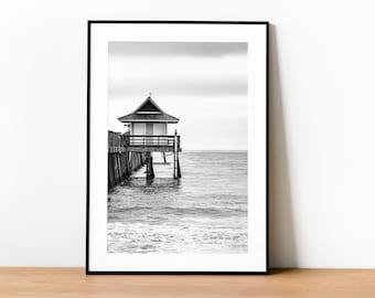 Naples Pier Print, Naples Beach, Digital Download, Photography, Large Wall Art, Photo Print, Downloadable Prints, Printable Art