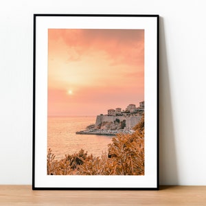 Coastal Print | Dolcinium Print | Montenegro Print | Ulcinj Print | Ulqin Print | Wall Print | Digital Print | Kalaja Ulqinit | Wall Art