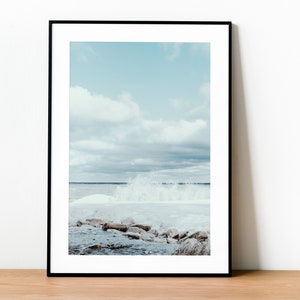 Lake Michigan Print, Lake Michigan Waves, Downloadable Print, Canvas Print, Wall Decor, Poster Print, Great Lakes, DIGITAL DOWNLOAD