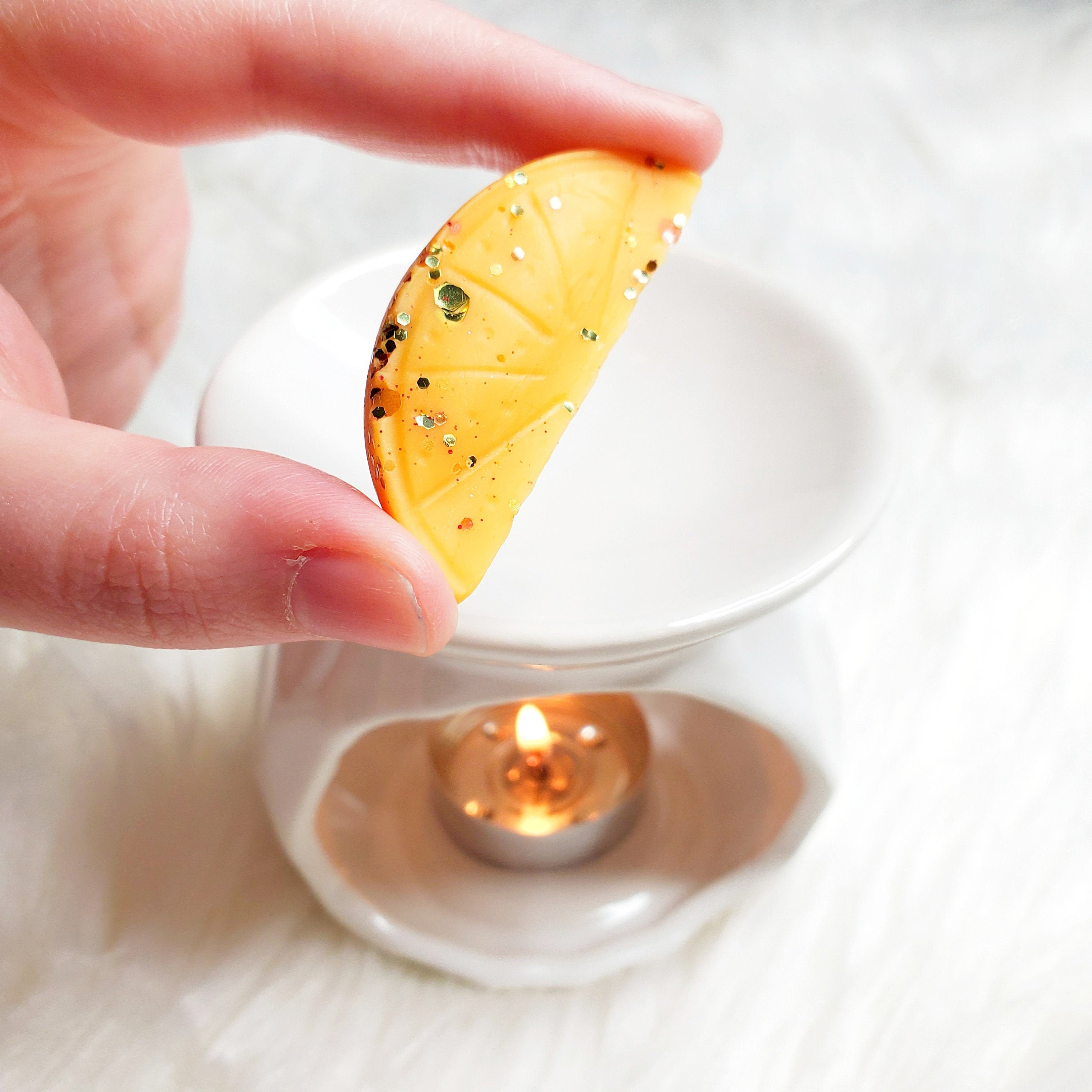 Orange Wax Melts Glitter Wax Melts Wax Melt Shapes Orange Etsy