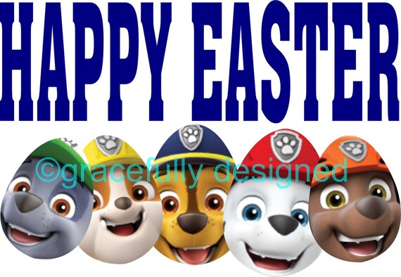 Paw Patrol Easter PNG Sublimation | Etsy