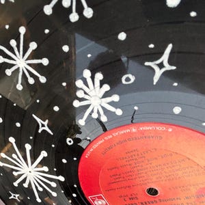 Painted Vinyl Record Retro Stars and Spots - Etsy