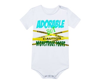 Caution Baby's Short Sleeve Romper