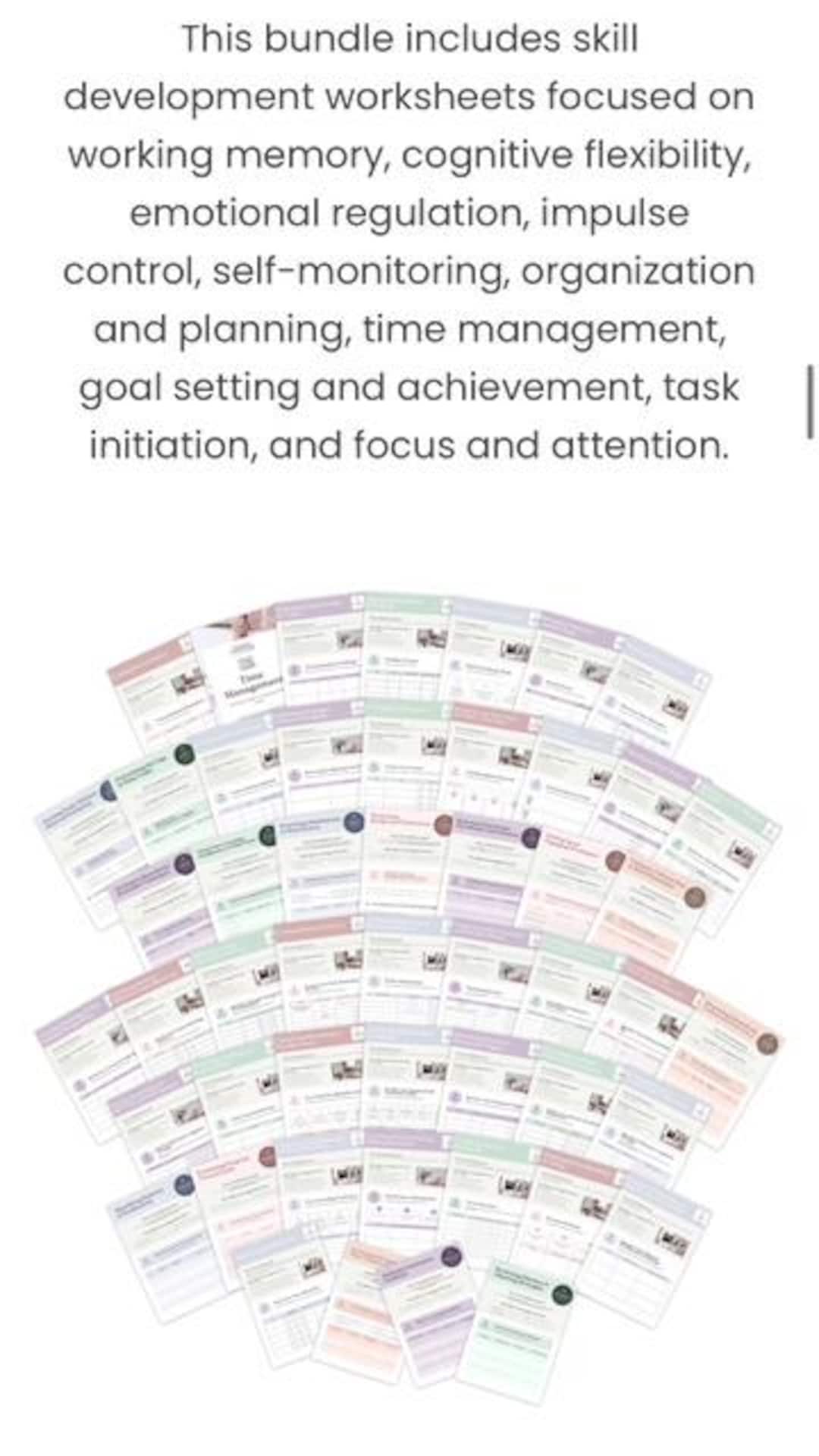 HUGE Executive Functioning Skills Worksheet Bundle – 10 Topics, 50 ...