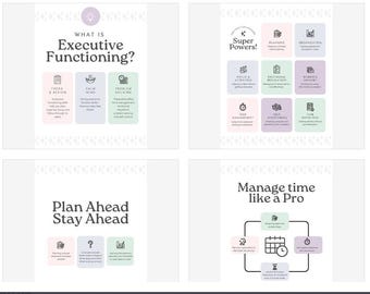 Executive Functioning Poster Bundle –20 Printable Visuals for Key EF Skills