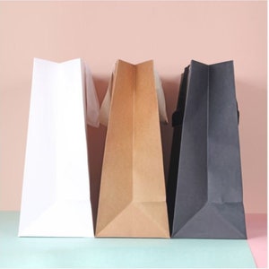 XL Big gift bags with cotton handles Extra Large thick, sturdy Giant paper bags for a padded coat or a goose down comforter 21.7x6.1x15.7 image 1