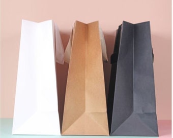 XL Big gift bags with cotton handles  Extra Large thick, sturdy Giant paper bags for a padded coat or a goose down comforter 21.7x6.1x15.7"