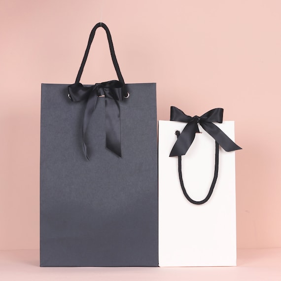 Elegant Gift Bag with Satin Bow, Party Favor Bags