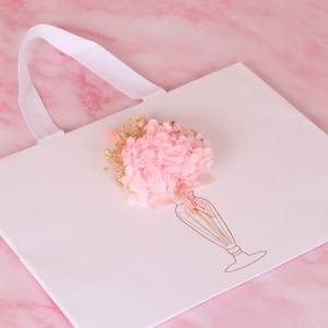 Preserved Pink Hydrangea Flower Gift Bag, Romantic Celebration