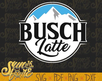 Beer svg, Busch latte svg, dxf, png, pdf, digital file for cricut, silhoutt...