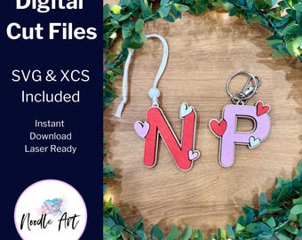 Valentine’s Day Heart Alphabet Design - Full Set of Letters