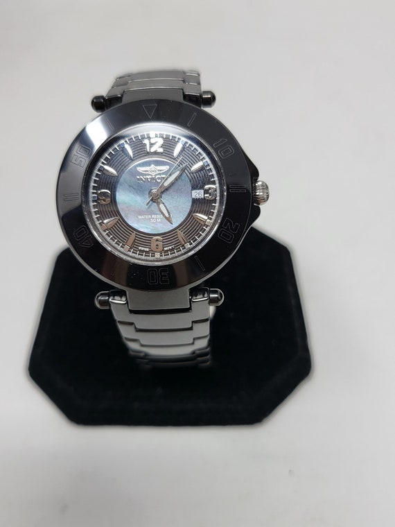 Watch, Invicta Black Ceramic Watch, Quartz