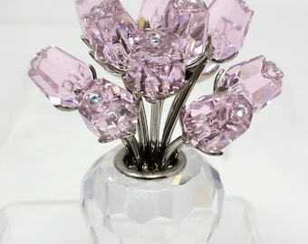Vintage-swarovski-rose-flower-crystal-clear-figurine-1990-home