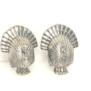 Shakers, Thanksgiving Day Turkey Salt and Pepper Shakers, International Silver