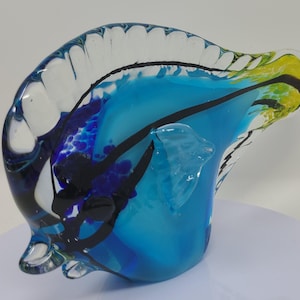 Sculpture, Murano  Hand Blown Glass Fish,