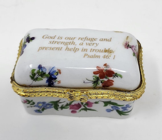 Trinket Box, Imperial Porcelain, Floral Snuff Box - Etsy