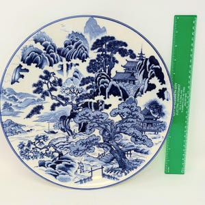 Plate, MCI, Cobalt blue and white Porcelain Decorative Plate, Japanese