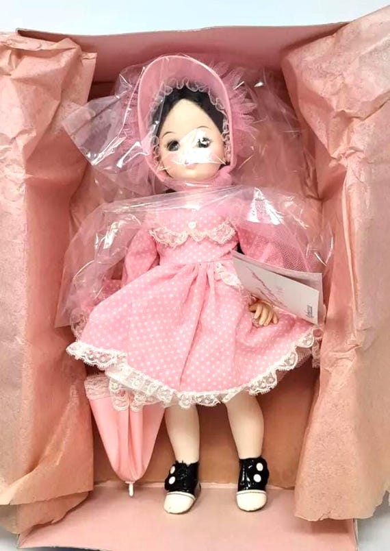 madame alexander doll pink dress Madame Alexander Rebecca Doll: Pink Polka Dot Dress, Original Box