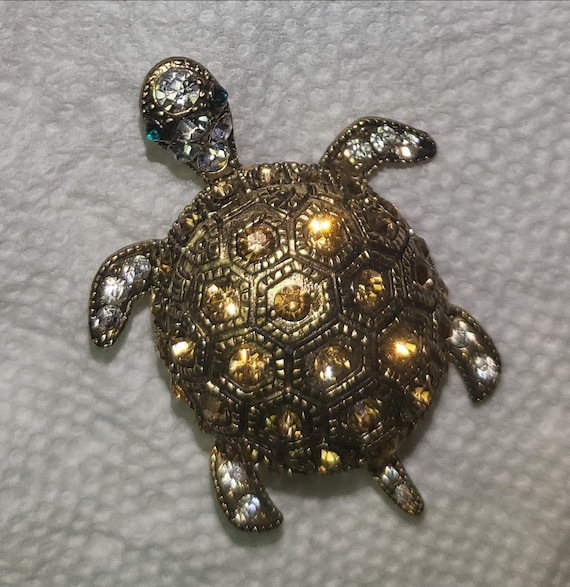 Brooch, Vintage Monet Turtle pin