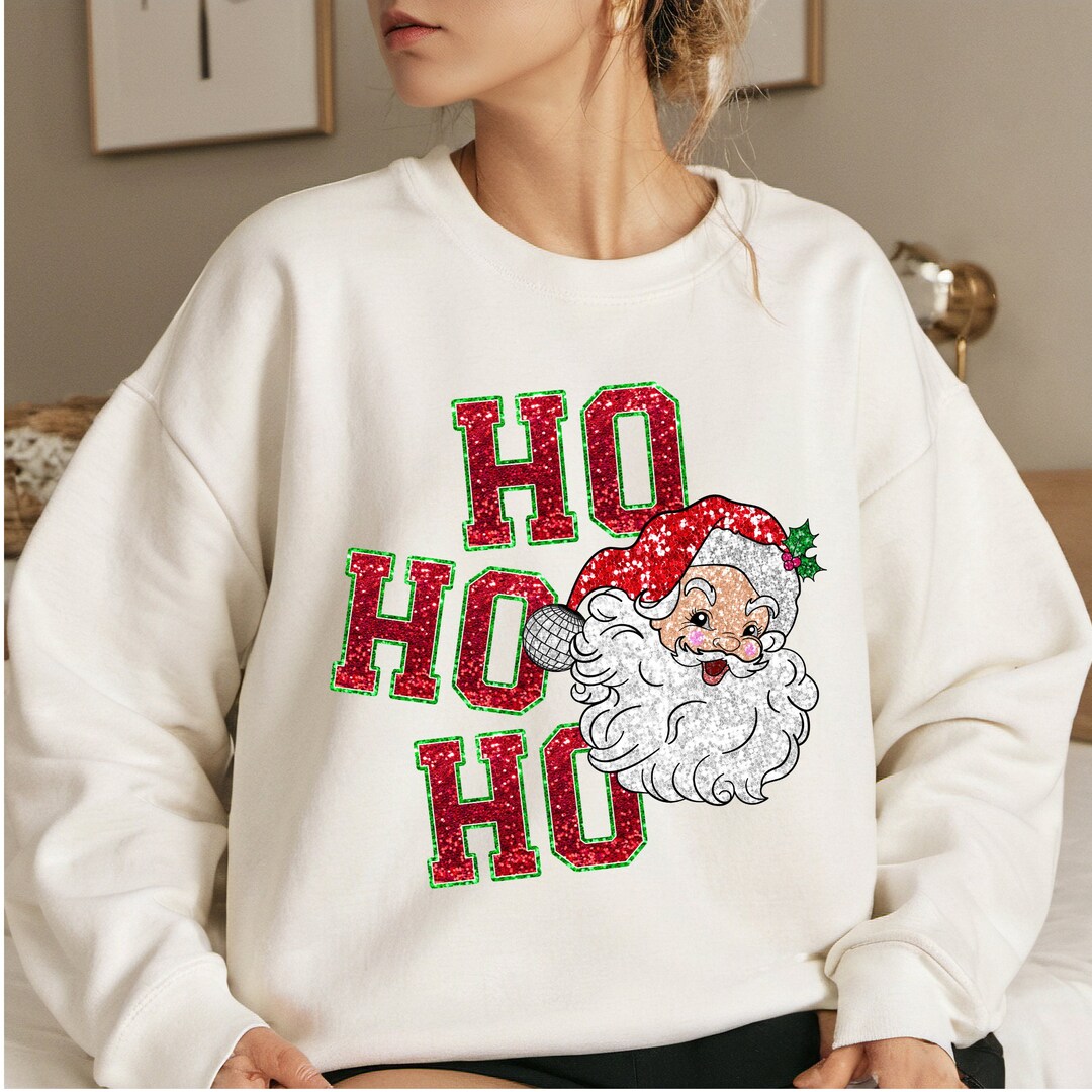 Ho Ho Ho Santa PNG, Retro Christmas, Santa Claus Digital Download ...
