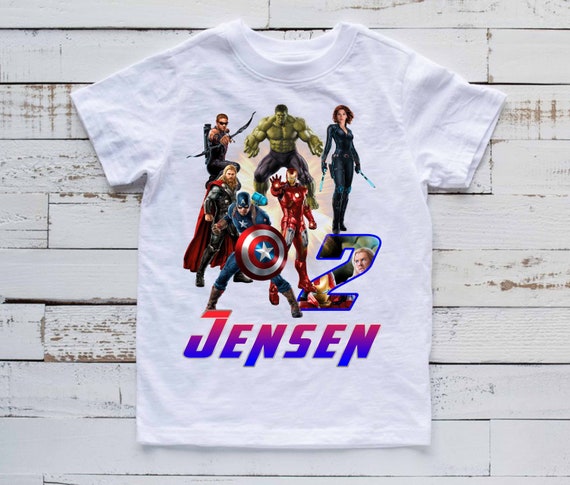 custom avengers birthday shirt