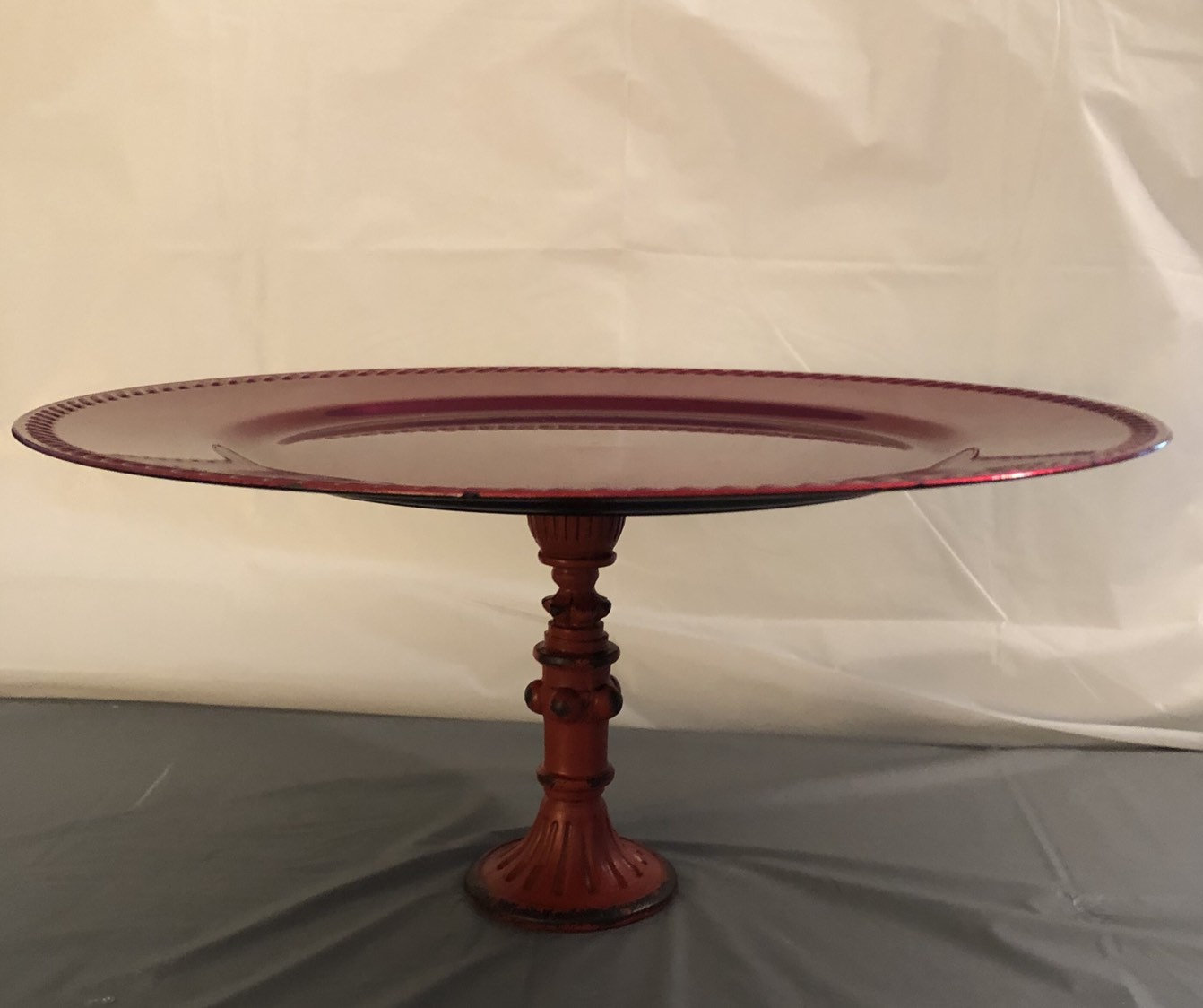Cake Stand Red cake stand Dessert cake stand Cupcake stand Etsy