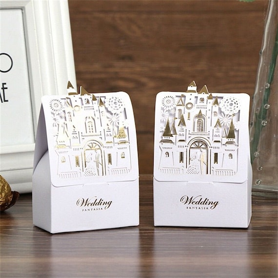 Magical WHITE Disney Wedding/bridal Shower Party Favors Castle