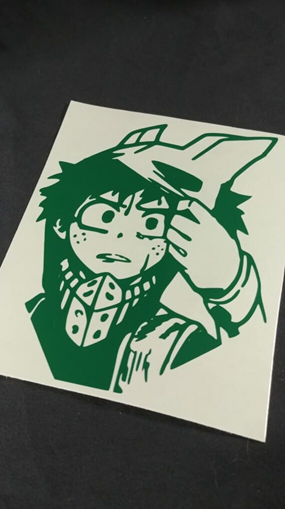 My Hero Academia Deku Vinyl Sticker Etsy