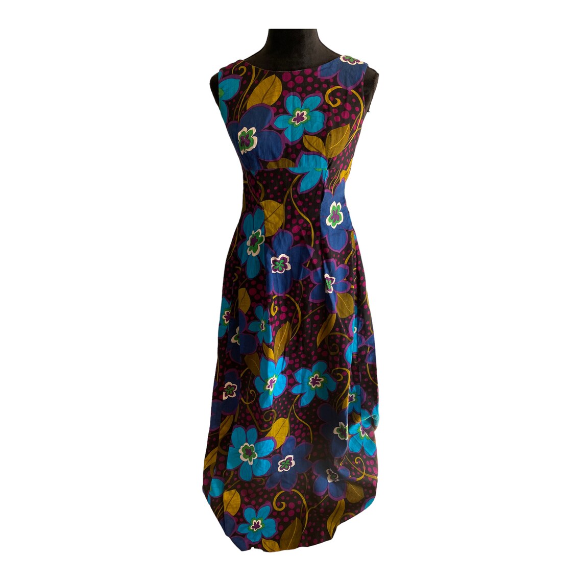 Vintage 60s Floral Hawaiian Maxi Dress Psychedelic - Etsy