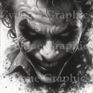 Printable Joker Portrait | Digital Download