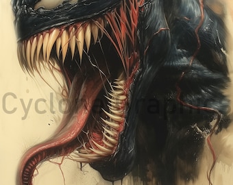 Awesome Printable Venom Portrait | Digital Download