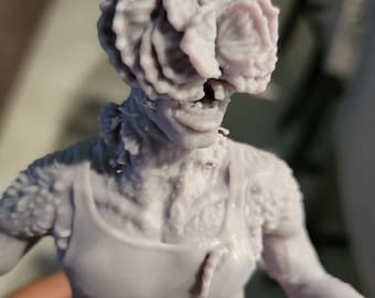 Clicker 3d bust, 3d print, creepy monster, Clicker from the Last of Us