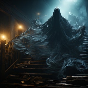 PRINTABLE Scary phantom Halloween digital print