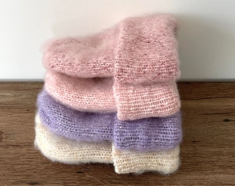 Chunky Mohair Beanie - Luxury Mohair + Merino Wool Hat - Adult Size