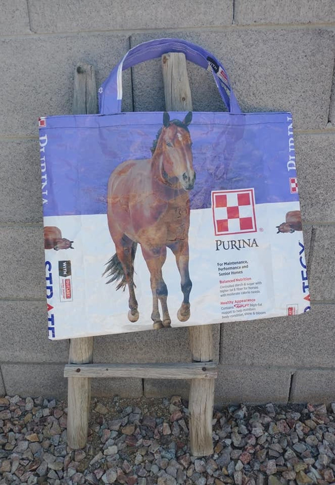 Repurposed Horse Feed Bag Recycled Up cycled Horse Feed Bag Etsy
