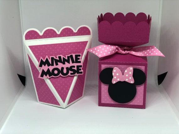 Minnie Mouse Box Party Etsy - roblox popcorn box roblox popcorn box party favors table etsy
