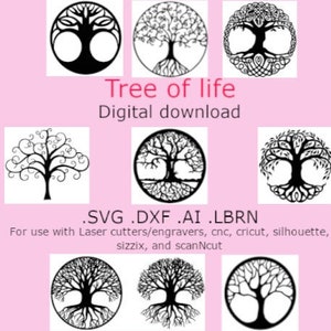 tree of life collection download .svg .ai .dxf .lbrn2