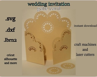 fichiers découpés d’invitation de mariage pour lasers cricut silhouette et plus
