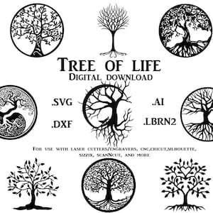 tree of life collection 2 download .svg .ai .dxf .lbrn2