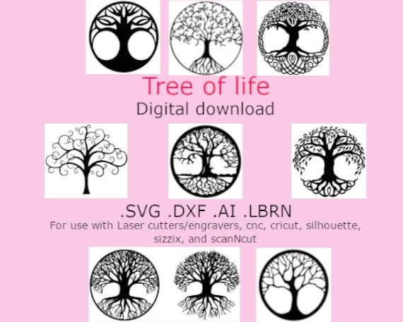 Tree of Life Collection Download .svg .ai .dxf .lbrn2 - Etsy